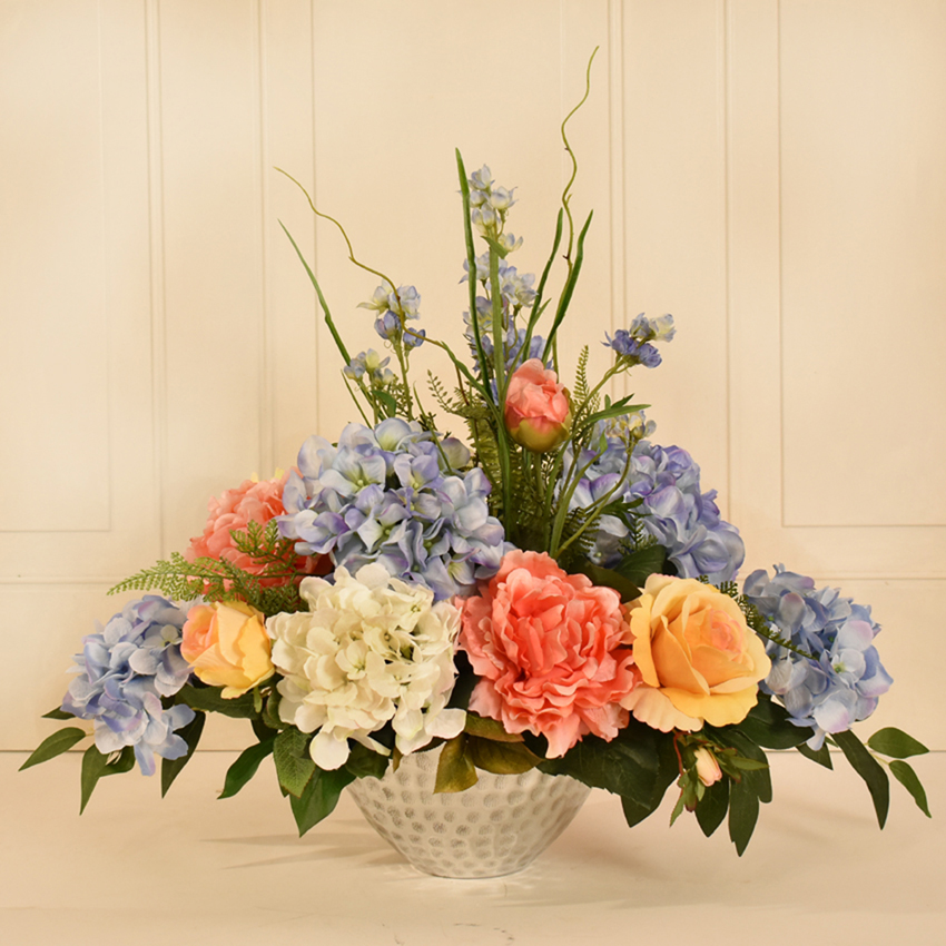 (image for) Blue Hydrangea Peony Silk Centerpiece AR412 TEXT_CLOSE_WINDOW
